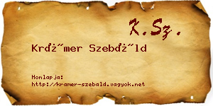 Krámer Szebáld névjegykártya